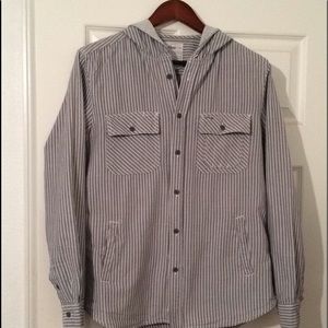 Men’s Hooded 100% Cotton Casual Shirt